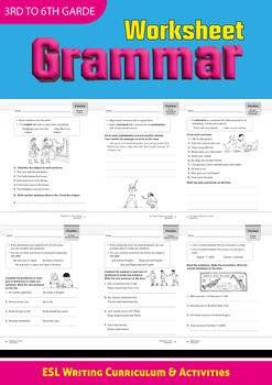 Preview of Grammar Worksheet Literacy Morning Work, ESL Writing Curriculum, 3rd to 6th