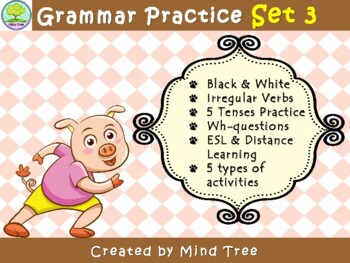 grammar worksheets 3 wh questions irregular verbs present and past tenses