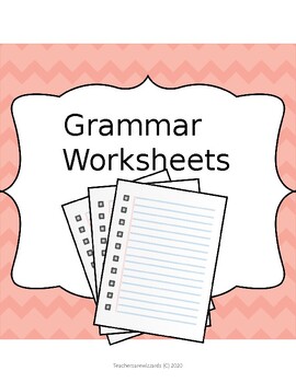 Preview of Grammar Worksheets FREEBIE