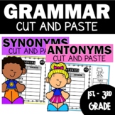 Grammar Worksheets Bundle Synonyms and Antonyms Cut and Pa