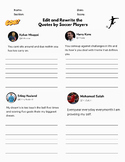 Grammar Worksheets: Edit the Quotes by Soccer Players!
