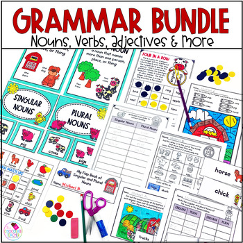 Preview of Grammar Practice Nouns, Verbs, Adjectives, Pronouns, Sentences, & More 1st Grade