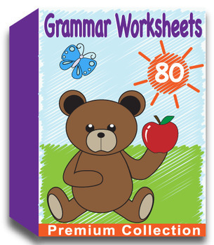 grammar worksheets for kindergarten 80 worksheets distance learning no prep