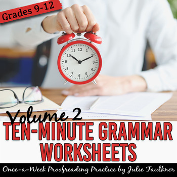 Preview of Grammar Worksheets, Weekly Grammar Practice, High School Vol. 2