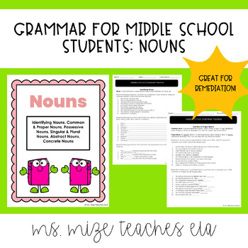 Preview of Grammar | Nouns: Engaging Worksheets for Mastering Noun Concepts