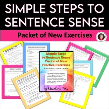 Preview of Grammar Worksheets Packet of New Exercises | Simple Steps to Sentence Sense