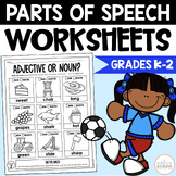 Grammar Worksheets - Parts of Speech - Nouns - Verbs - Adj