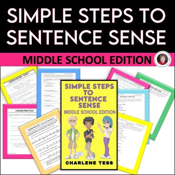 Preview of Grammar Worksheets and Tests | Simple Steps to Sentence Sense | Middle School