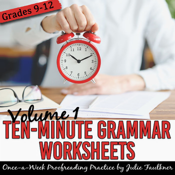 Preview of Grammar Worksheets, Weekly Grammar Practice, High School Vol. 1