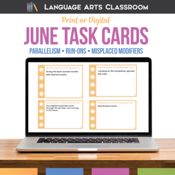 Preview of June Language Arts Activity | Grammar and Writing Errors Bell Ringers