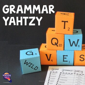 Preview of Grammar Yahtzy - Word Dice Game Grades 3 - 8