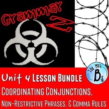 Preview of Grammar Z Unit 4: Coordinating Conj, Non-Restrictive Phrases, & Comma Rules