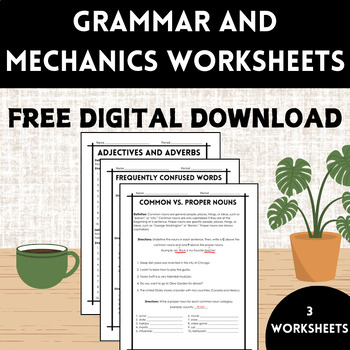 Preview of Grammar and Mechanics Worksheets | FREE SAMPLE