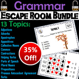 Grammar Escape Room - English: Parts of Speech, Prepositio