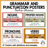 Grammar and Punctuation Posters Boho Theme | Parts of Spee