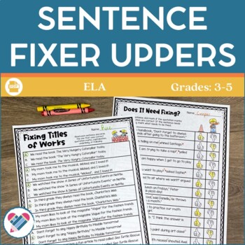 Preview of Grammar and Punctuation Practice - Sentence Fixers 3-5
