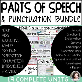 Preview of Grammar and Punctuation Unit Mega Bundle | Parts of Speech Units