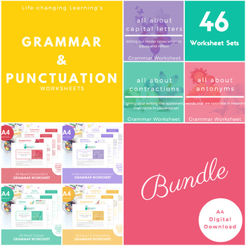 Preview of Grammar and Punctuation Worksheet Set