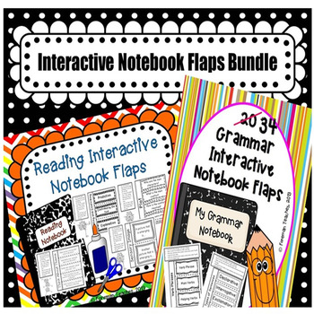 Preview of Grammar and Reading Interactive Notebook Flaps Bundle