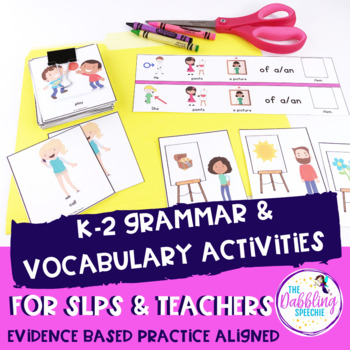 Preview of Expressive Language Activities for Grammar and Vocabulary K-2 Grades