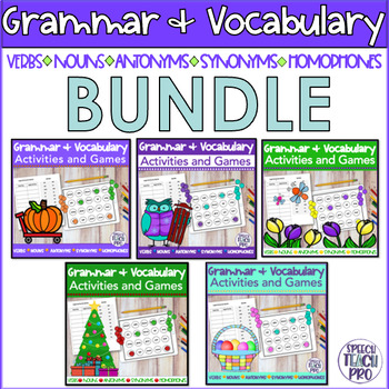 Preview of Grammar and Vocabulary Bundle for Speech Therapy