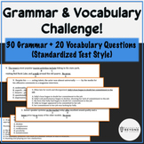 ELA Test Prep | Grammar and Vocabulary Standardized Test Practice