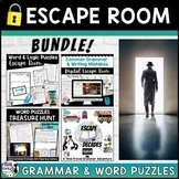Grammar and Word Puzzle Escape Room Bundle - Word Games & 
