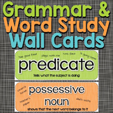 Grammar Wall & Word Wall Cards for Parts of Speech