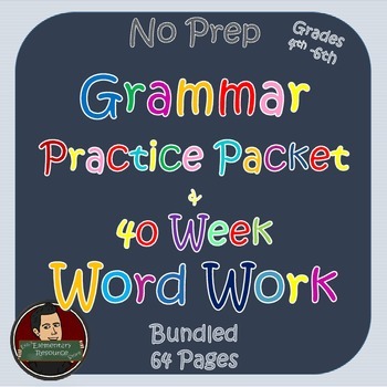 Preview of Grammar and Word Work Bundle No Prep