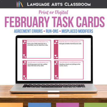 Preview of February Language Arts Activity | Grammar and Writing Errors Bell Ringers