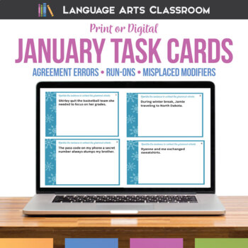 Preview of January Language Arts Activity | Grammar and Writing Errors Bell Ringers