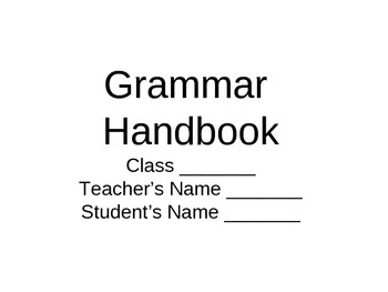 Preview of Grammar and Writing Handbook