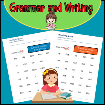 Preview of Grammar and Writing Worksheets Writing skills for K-5