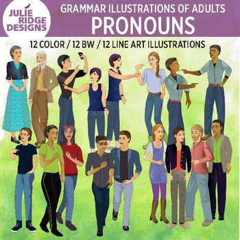 Preview of Grammar illustrations of adults — Pronouns