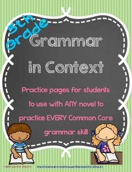 Preview of Grammar in Context - Aligned with All 5th Grade CC Language Standards