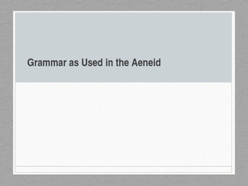 Preview of Grammar in the Aeneid