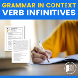 Spanish infinitives notes with reading and activity