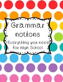 Grammar notions in English