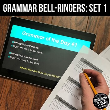 Preview of Grammar Bell-Ringers #1: Complete Sentences, Sentence Types, Run-ons, & More