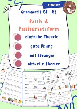 Preview of Grammatik - Passiv und Passiversatzformen B1 B2 - Theorie Übungen & Lösungen PDF