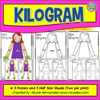 Preview of Grams and Kilograms - Meet Miss Kilogram - Posters