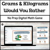 Grams and Kilograms Would You Rather Digital Math Game