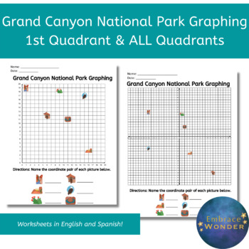 Preview of Grand Canyon National Park 1st Quadrant and ALL Quadrants Graphing