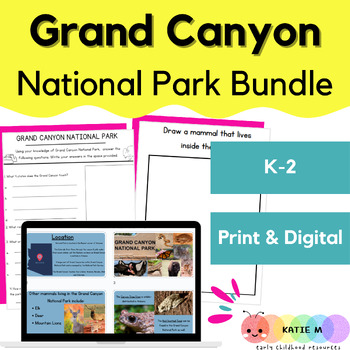 Preview of Grand Canyon National Park BUNDLE - Digital / Print - Google Slides - Nearpod