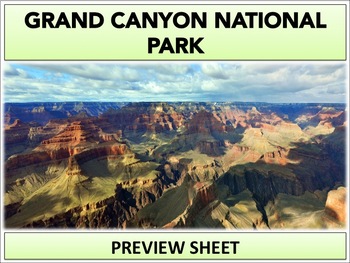 Preview of Grand Canyon National Park : Project Materials