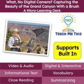 Preview of Grand Canyon Plein Air Art Informational Text Reading Passage and Activities