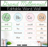 Grand Millennial Style Editable Word Wall