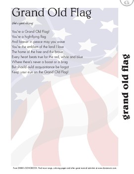 Flag of the Free Song Lyrics Music Patriotic Postcard Embossed