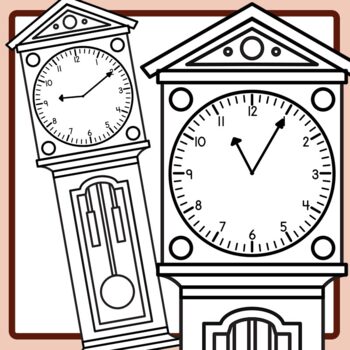 grandfather clock clip art