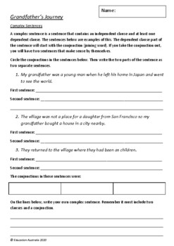 grandfather's journey free worksheets